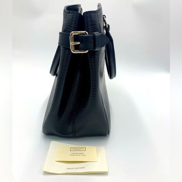 Auth Louis Vuitton Black Epi Leather Passy Tote Bag Preloved Purse Ex++ - Picture 2 of 15